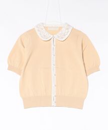 Marilyn Moon | cotton nylon lace color knit cardigan(カーディガン/ボレロ)