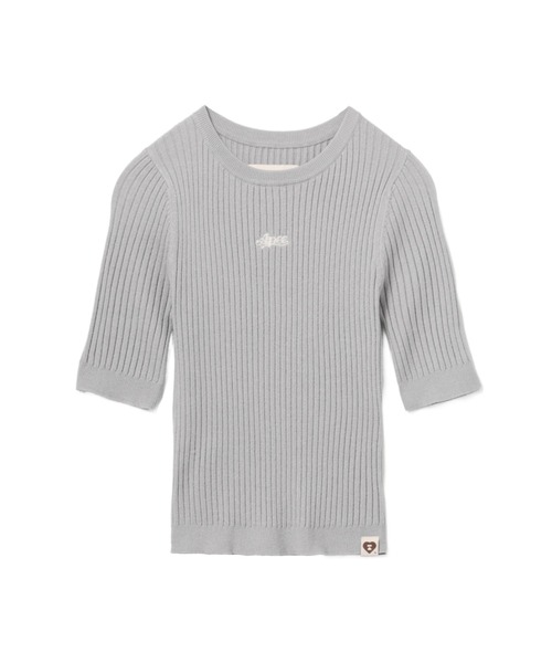 A BATHING APE(アベイシングエイプ)の「FITTED RIBBED SWEATER(ニット/セーター・レディース・グレー・X-SMALL/SMALL)」の1枚目の写真