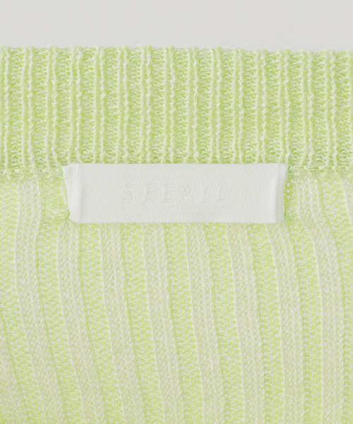 SEEALL(シーオール)の「SEEALL BOLD RIB TOP SAW63 KJ602:ニット(ニット/セーター・レディース・グリーン・FREE)」の11枚目の写真