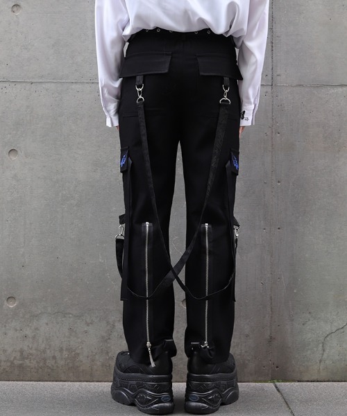 REZEN（リゼン）の「彼岸花×鬼火ボンテージパンツ（その他パンツ・メンズ・ローズ/ブルーパープル/ライトグレー・SMALL/MEDIUM/LARGE）」の9枚目の写真