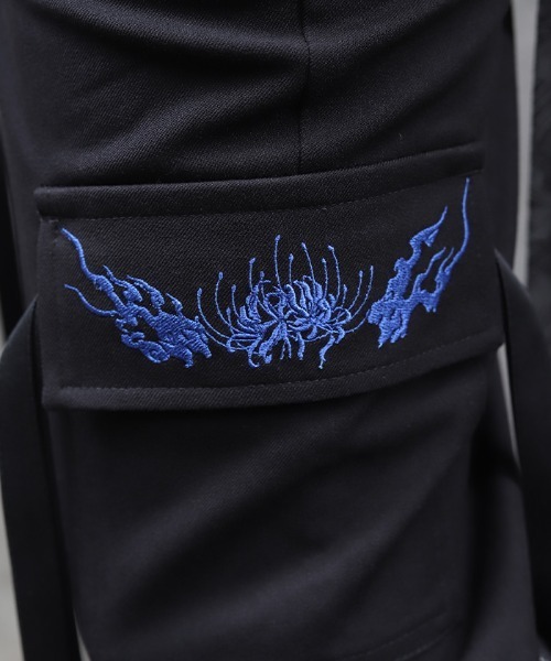 REZEN（リゼン）の「彼岸花×鬼火ボンテージパンツ（その他パンツ・メンズ・ローズ/ブルーパープル/ライトグレー・SMALL/MEDIUM/LARGE）」の11枚目の写真