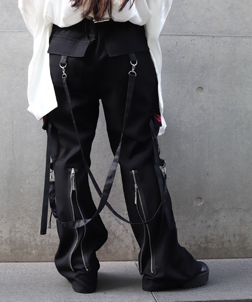 REZEN（リゼン）の「彼岸花×鬼火ボンテージパンツ（その他パンツ・メンズ・ローズ/ブルーパープル/ライトグレー・SMALL/MEDIUM/LARGE）」の17枚目の写真