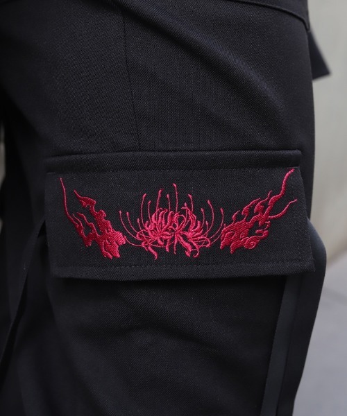 REZEN（リゼン）の「彼岸花×鬼火ボンテージパンツ（その他パンツ・メンズ・ローズ/ブルーパープル/ライトグレー・SMALL/MEDIUM/LARGE）」の18枚目の写真