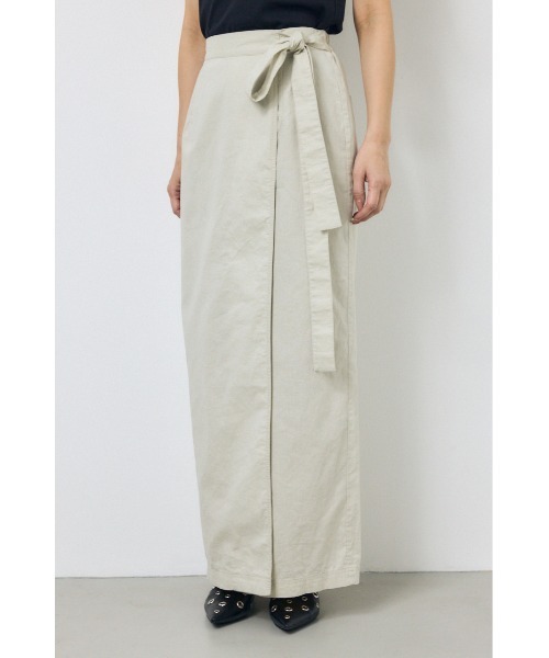 AZUL by moussy（アズールバイマウジー）の「ソフトリネンラップスカート（スカート・レディース・ブラック/ライトベージュ/カーキ・SMALL/MEDIUM）」の21枚目の写真