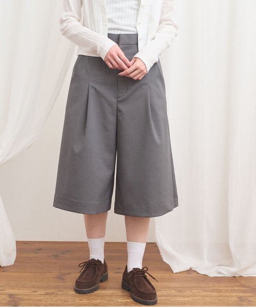 fig Ｌondon（フィグロンドン）の「standard haif pants（その他パンツ・レディース・チャコールグレー/グレー・FREE）」の19枚目の写真