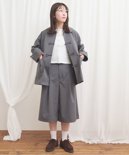 fig Ｌondon（フィグロンドン）の「standard haif pants（その他パンツ・レディース・チャコールグレー/グレー・FREE）」の13枚目の写真