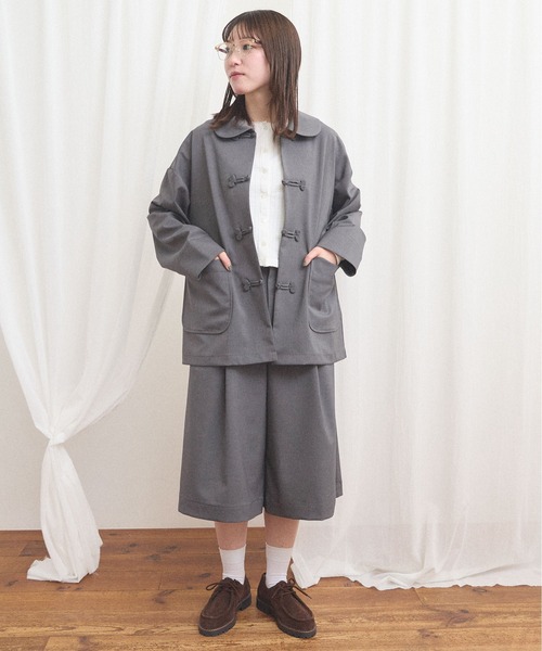 fig Ｌondon（フィグロンドン）の「standard haif pants（その他パンツ・レディース・チャコールグレー/グレー・FREE）」の12枚目の写真