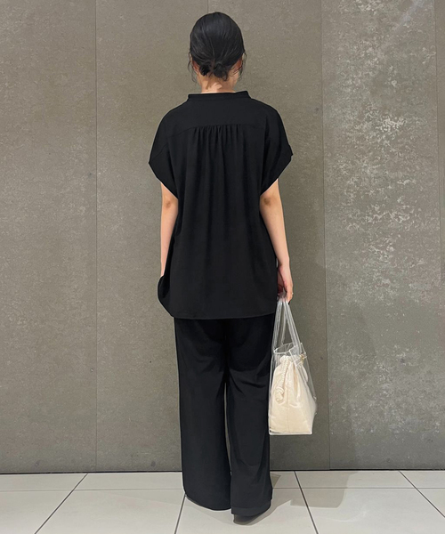 SLOBE IENA(スローブイエナ)の「《2枚セット》カットジョーゼットセットアップ(Tシャツ/カットソー・レディース・ブラック/ブラウン・36/38)」の17枚目の写真