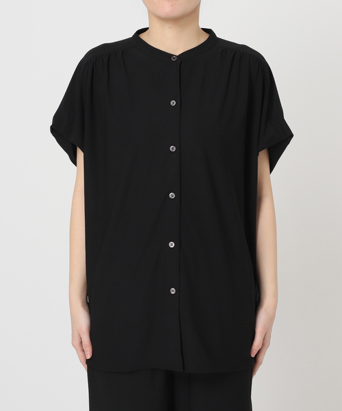 SLOBE IENA(スローブイエナ)の「《2枚セット》カットジョーゼットセットアップ(Tシャツ/カットソー・レディース・ブラック/ブラウン・36/38)」の5枚目の写真