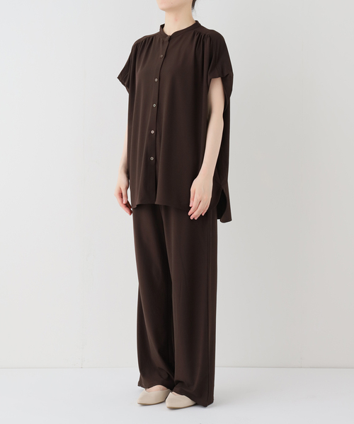 SLOBE IENA(スローブイエナ)の「《2枚セット》カットジョーゼットセットアップ(Tシャツ/カットソー・レディース・ブラック/ブラウン・36/38)」の11枚目の写真