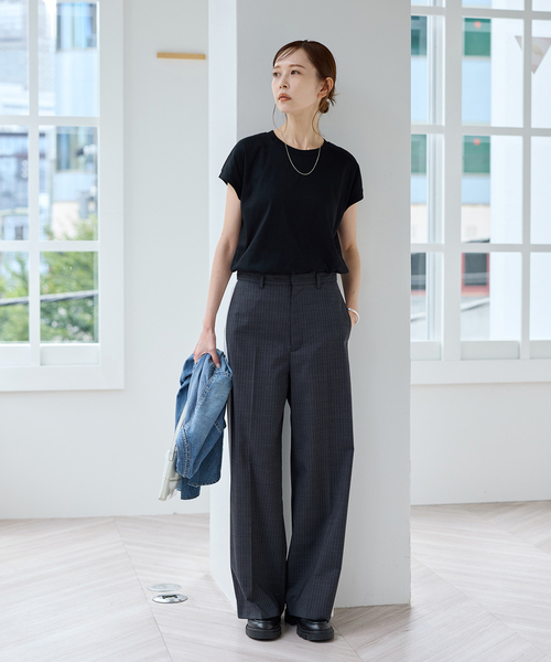 JOURNAL STANDARD(ジャーナルスタンダード)の「《追加》汗ジミ防止ナノシアコンパクトTシャツ(Tシャツ/カットソー・レディース・グレー/ブラック/ホワイト・FREE)」の4枚目の写真