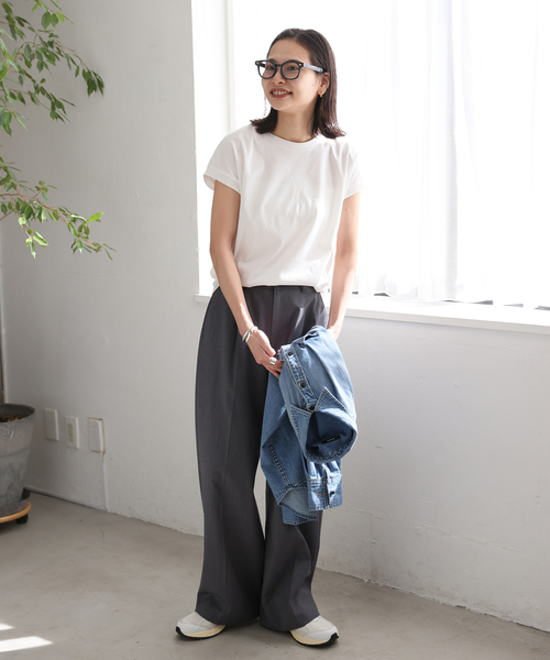 JOURNAL STANDARD(ジャーナルスタンダード)の「《追加》汗ジミ防止ナノシアコンパクトTシャツ(Tシャツ/カットソー・レディース・グレー/ブラック/ホワイト・FREE)」の12枚目の写真