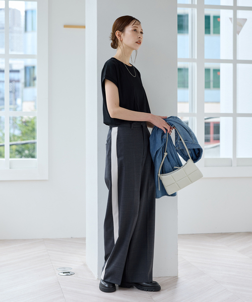 JOURNAL STANDARD(ジャーナルスタンダード)の「《追加》汗ジミ防止ナノシアコンパクトTシャツ(Tシャツ/カットソー・レディース・グレー/ブラック/ホワイト・FREE)」の13枚目の写真