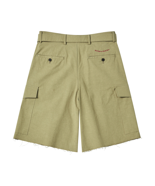 Beyond Closet（-）の「[COLLECTION LINE] ベルト付きディテールウォッシュドコットンカーゴハーフパンツカーキ（その他パンツ・メンズ・その他・LARGE/MEDIUM）」の3枚目の写真
