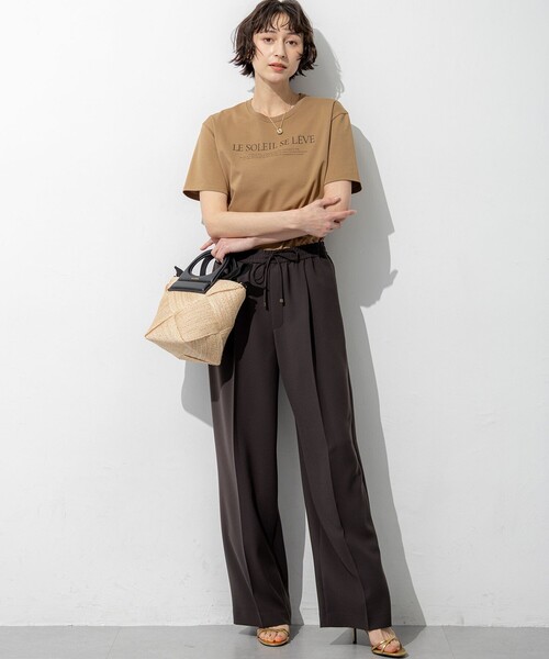 23区 L(ニジュウサンクオオキイサイズ)の「LE SOLEIL SE LEVE ロゴ Tシャツ(Tシャツ/カットソー・レディース・ホワイト系/ダークブラウン系/ブルー系/ブラウン系・44/46/48)」の18枚目の写真