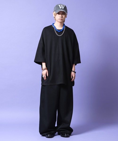a.p.o.v.(エーピーオービー)の「a.p.o.v. ナンバリングワッペン&マークロゴプリントスーパーバルーンワイドスウェットパンツ(スウェットパンツ・メンズ・ブラック/ブルー・ONESIZE)」の6枚目の写真