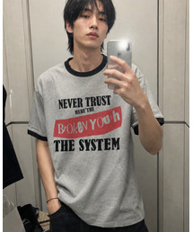 Broken Ringer T-Shirt Gray