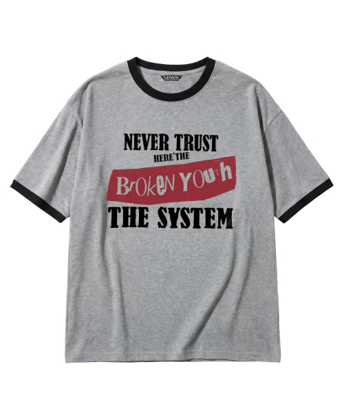 IDWS(アイドンワナセル)の「Broken Ringer T-Shirt Gray(Tシャツ/カットソー・レディース・その他・0/1/2)」の2枚目の写真