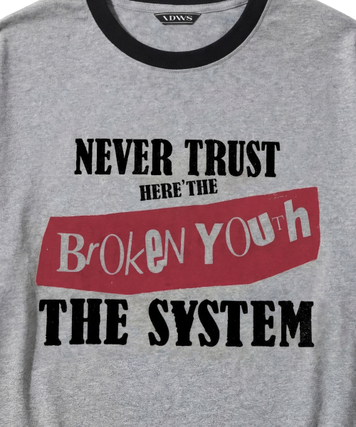 IDWS(アイドンワナセル)の「Broken Ringer T-Shirt Gray(Tシャツ/カットソー・レディース・その他・0/1/2)」の5枚目の写真