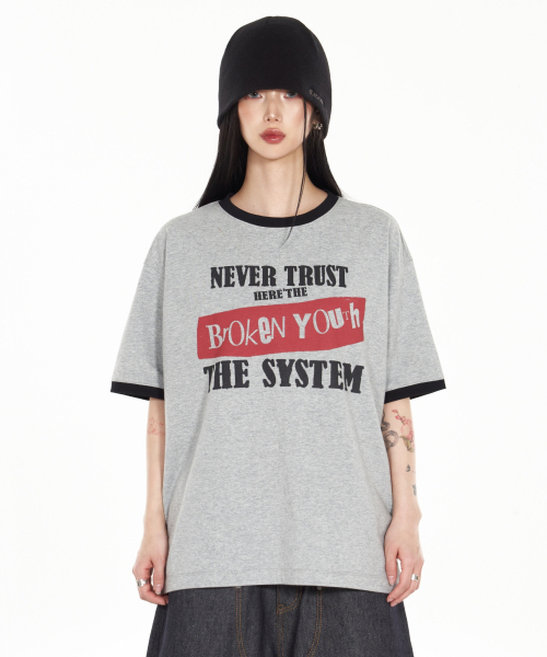 IDWS(アイドンワナセル)の「Broken Ringer T-Shirt Gray(Tシャツ/カットソー・レディース・その他・0/1/2)」の7枚目の写真