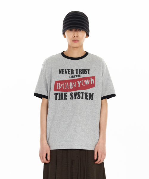IDWS(アイドンワナセル)の「Broken Ringer T-Shirt Gray(Tシャツ/カットソー・レディース・その他・0/1/2)」の9枚目の写真