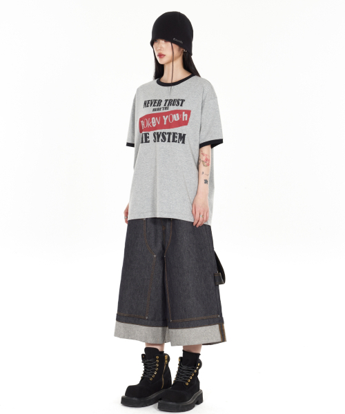 IDWS(アイドンワナセル)の「Broken Ringer T-Shirt Gray(Tシャツ/カットソー・レディース・その他・0/1/2)」の14枚目の写真