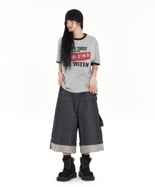 IDWS(アイドンワナセル)の「Broken Ringer T-Shirt Gray(Tシャツ/カットソー・レディース・その他・0/1/2)」の22枚目の写真