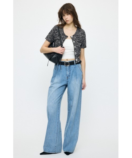 MOUSSY(マウジー)の「TWEED CRUSH トップス(Tシャツ/カットソー・レディース・ピンク/ブラック/ブルー・FREE)」の5枚目の写真