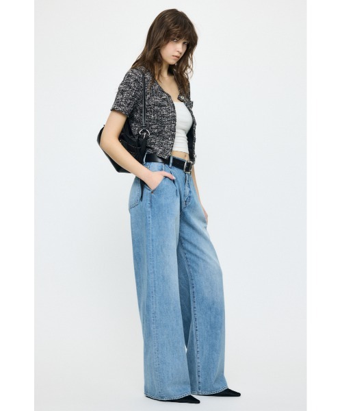 MOUSSY(マウジー)の「TWEED CRUSH トップス(Tシャツ/カットソー・レディース・ピンク/ブラック/ブルー・FREE)」の6枚目の写真