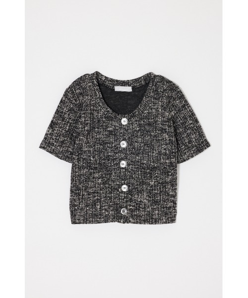 the9shop ツイード　トップス4 seasons tweed tops 黒 the9shop ツイード トップス4 seasons tweed tops 黒 黒
