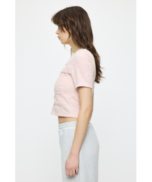 MOUSSY(マウジー)の「TWEED CRUSH トップス(Tシャツ/カットソー・レディース・ピンク/ブラック/ブルー・FREE)」の17枚目の写真