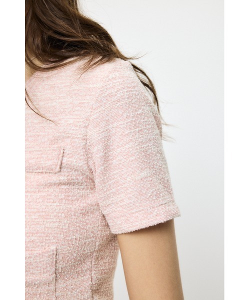 MOUSSY(マウジー)の「TWEED CRUSH トップス(Tシャツ/カットソー・レディース・ピンク/ブラック/ブルー・FREE)」の20枚目の写真