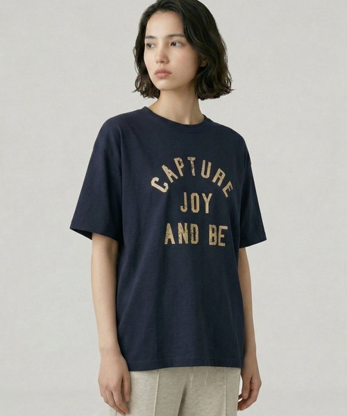 GLOBAL WORK(グローバルワーク)の「冷感コットンプリントBIGTシャツ636805(Tシャツ/カットソー・レディース・ホワイト/ダークブラウン/ダークグレー/ネイビー/グリーン/レッド・LARGE/MEDIUM)」の6枚目の写真