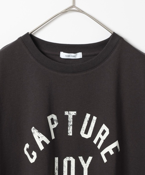 GLOBAL WORK(グローバルワーク)の「冷感コットンプリントBIGTシャツ636805(Tシャツ/カットソー・レディース・ホワイト/ダークブラウン/ダークグレー/ネイビー/グリーン/レッド・LARGE/MEDIUM)」の8枚目の写真