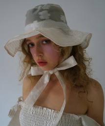 HONEY MI HONEY（ハニーミーハニー）の「flower organdie ribbon bucket hat（ハット）」