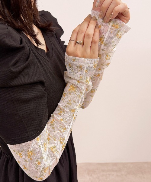セール】【重ねるだけで“こなれ感”が完成】日焼け対策フラワーレース