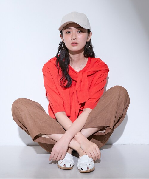 INDIVI（インディヴィ）の「【大人カジュアル／コットン混】ベーシックキャップ（キャップ・レディース・チャコールグレー/ベージュ系その他7・00）」の11枚目の写真