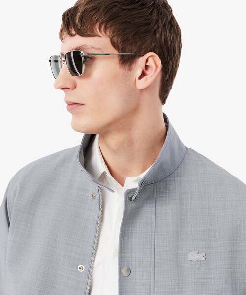 LACOSTE(ラコステ)の「ウールブレンド ハリントンジャケット(ブルゾン・メンズ・ライトグレー・52/50/48/46)」の3枚目の写真