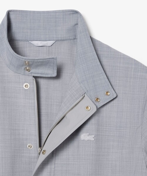 LACOSTE(ラコステ)の「ウールブレンド ハリントンジャケット(ブルゾン・メンズ・ライトグレー・52/50/48/46)」の6枚目の写真