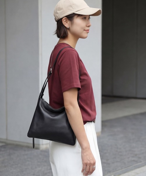 STYLE DELI(スタイルデリ)の「56cm丈BASICコットンTシャツ(Tシャツ/カットソー・レディース・エンジ/ホワイト・FREE)」の4枚目の写真