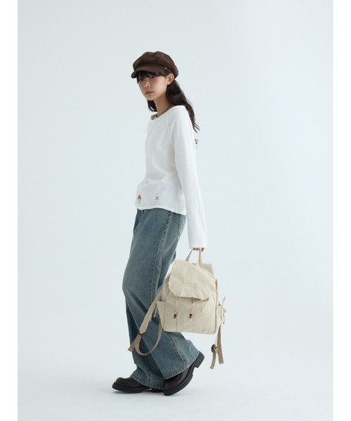 codegraphy(コードグラフィー)の「(Women) Nylon Backpack CBFUWBP001(バックパック/リュック・レディース・LIME/Beige・フリー)」の11枚目の写真