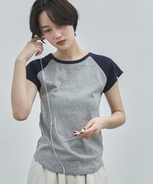 feepur（フェピュール）の「異素材ラグランフレンチTee（Tシャツ/カットソー）」