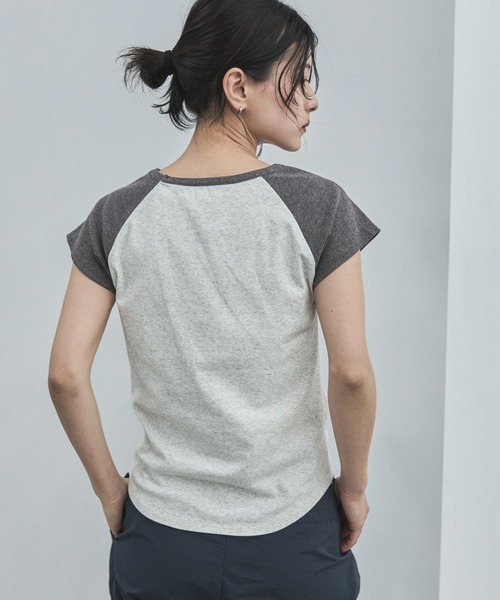 feepur(フェピュール)の「異素材ラグランフレンチTee(Tシャツ/カットソー・レディース・ネイビー/チャコールグレー・MEDIUM)」の12枚目の写真