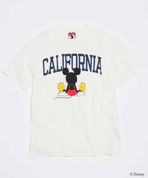 MICKEY MOUSE(ミッキーマウス)の「MICKEY MOUSE / ミッキー マウス 別注 プリント Tシャツ(Tシャツ/カットソー・メンズ・ホワイト/グレー/ホワイト×ホワイト/ブラウン/ブラック系その他/ブルー系その他/ブラックミックス・MEDIUM/SMALL/LARGE)」の3枚目の写真