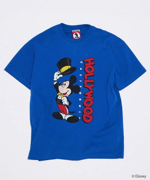 MICKEY MOUSE(ミッキーマウス)の「MICKEY MOUSE / ミッキー マウス 別注 プリント Tシャツ(Tシャツ/カットソー・メンズ・ホワイト/グレー/ホワイト×ホワイト/ブラウン/ブラック系その他/ブルー系その他/ブラックミックス・MEDIUM/SMALL/LARGE)」の7枚目の写真