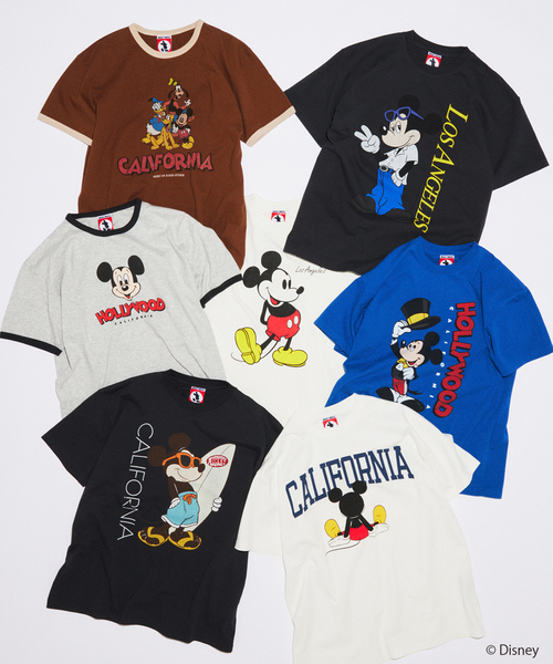 MICKEY MOUSE(ミッキーマウス)の「MICKEY MOUSE / ミッキー マウス 別注 プリント Tシャツ(Tシャツ/カットソー・メンズ・ホワイト/グレー/ホワイト×ホワイト/ブラウン/ブラック系その他/ブルー系その他/ブラックミックス・MEDIUM/SMALL/LARGE)」の10枚目の写真