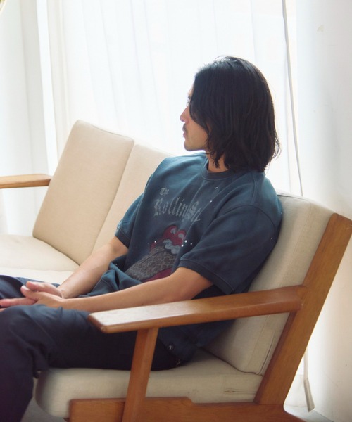 JACKROSE(ジャックローズ)の「B-TRS- Vintage SWT Tee(Tシャツ/カットソー・メンズ・ブラック/ピンク・L/M)」の6枚目の写真