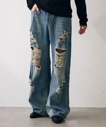Shoowtime（ショウタイム）の「Vintage like damage denim / ビンテージライクダメージデニム（デニムパンツ）」