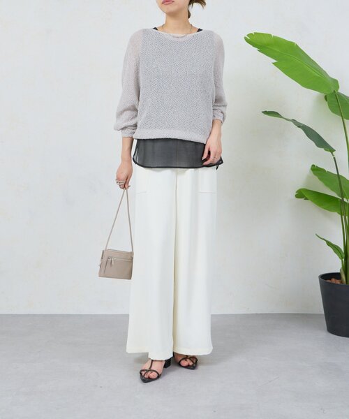 Jena espace merveilleux(ジェナ エスパスメルヴェイユ)の「ウエストゴムトロミパンツ(その他パンツ・レディース・ブラック/ベージュ/オフホワイト・FREE)」の10枚目の写真