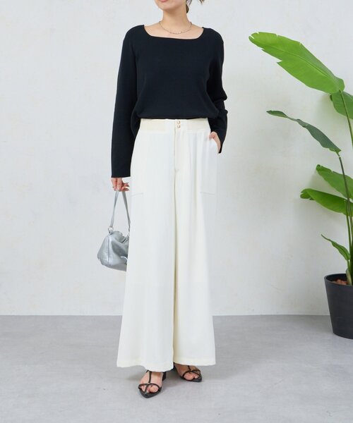Jena espace merveilleux(ジェナ エスパスメルヴェイユ)の「ウエストゴムトロミパンツ(その他パンツ・レディース・ブラック/ベージュ/オフホワイト・FREE)」の12枚目の写真